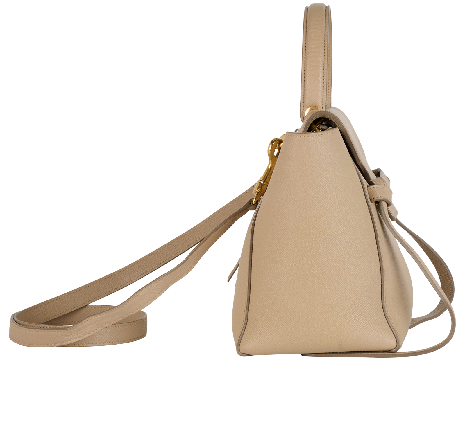 Nano Belt Bag, &pound;850, Handbags, Beige, Leather, Side view